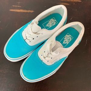 GUC teal and white Vans Authentic